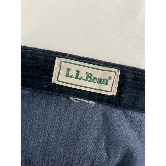 VTG. LL Bean Corduroy Wrap Navy Midi Skirt - Picture 2 of 7